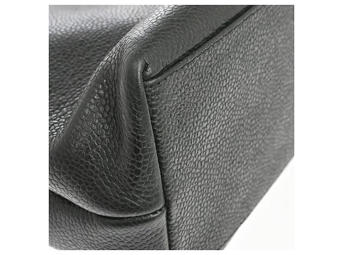 Chanel Vintage Front Pocket Caviar Large Nero - vista 6