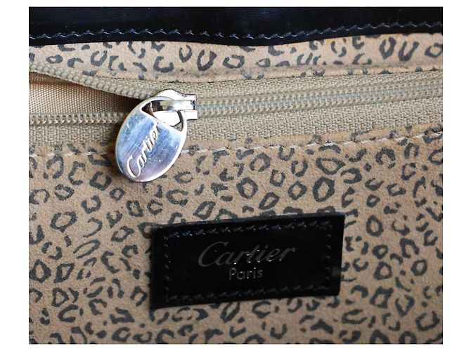 Borsa Tote Cartier Panthère in pelle nera Nero - vista 10