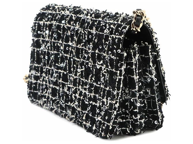 Chanel Matelassé Chain Wallet Schwarz Weiß - Ansicht 3