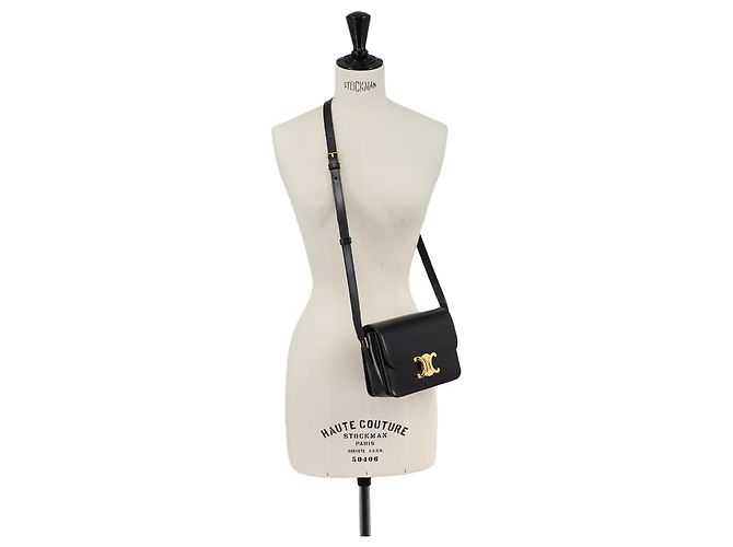 Céline Celine Teen Triomphe Handtasche Schwarz - Ansicht 9