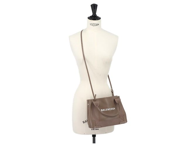 Everyday Balenciaga Navy Cabas XS 2-way Handtasche Braun - vista 10