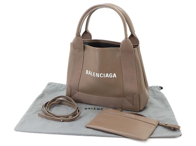 Everyday Balenciaga Navy Cabas XS 2-way Handtasche Braun - vista 2