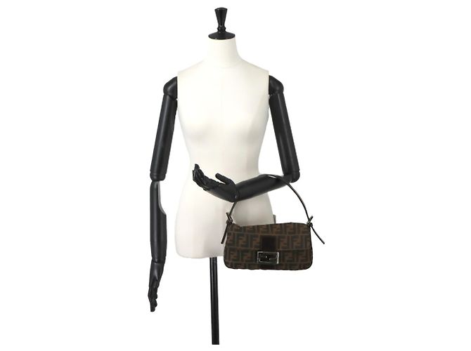 Borsa Fendi Zucca Mamma Baguette Marrone - vista 10