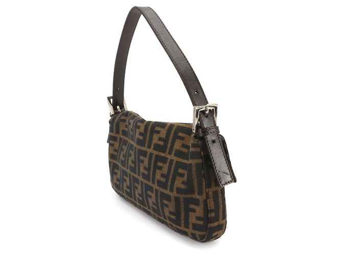 Borsa Fendi Zucca Mamma Baguette Marrone - vista 3
