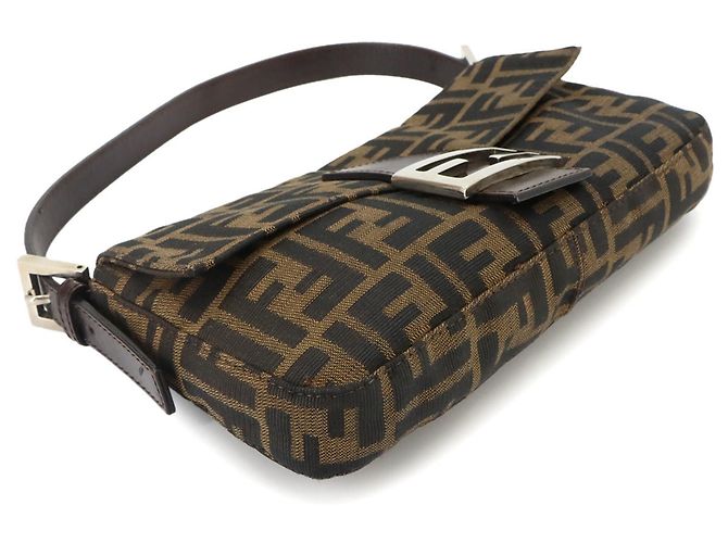Borsa Fendi Zucca Mamma Baguette Marrone - vista 4