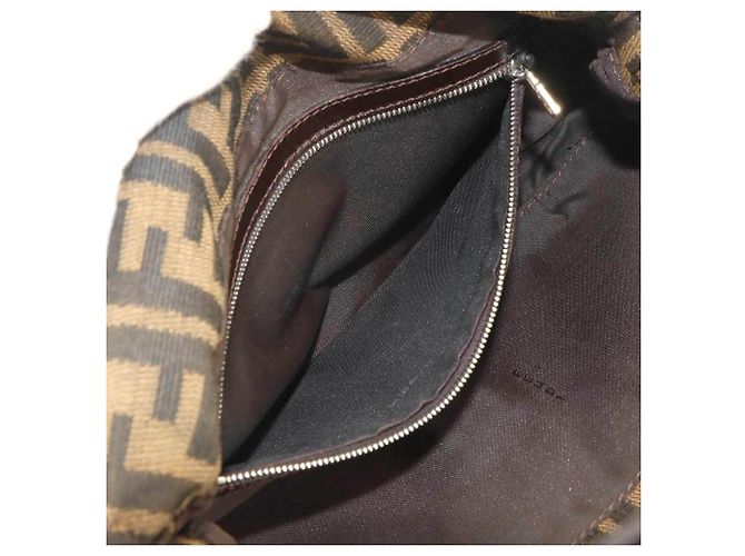 Borsa Fendi Zucca Mamma Baguette Marrone - vista 7