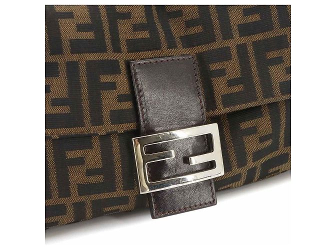 Borsa Fendi Zucca Mamma Baguette Marrone - vista 9