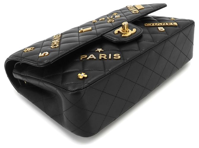 Borsa a tracolla con catena Chanel Matelasse 25 Nero - vista 4