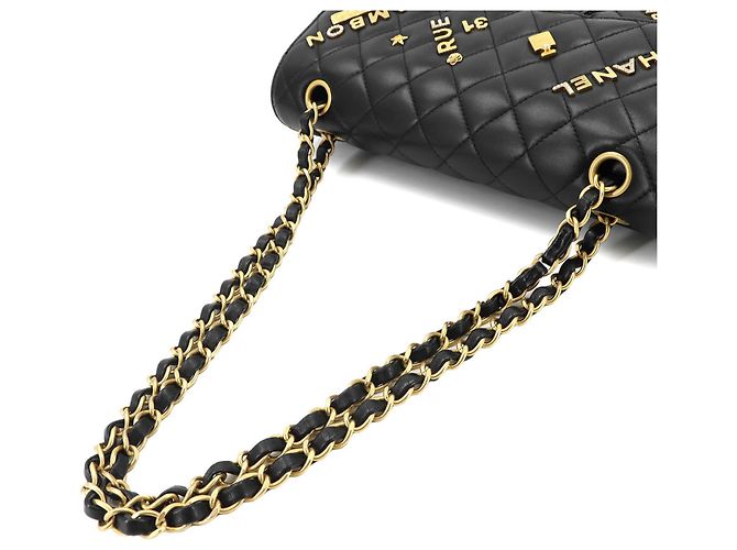 Borsa a tracolla con catena Chanel Matelasse 25 Nero - vista 5