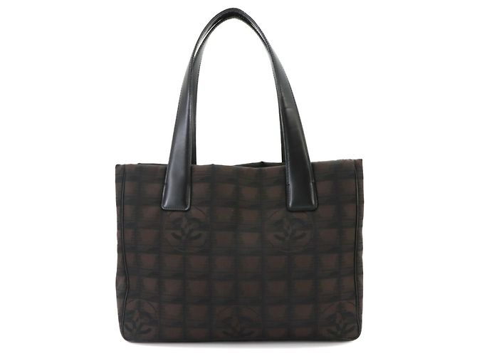 Borsa Chanel New Travel Line Tote PM Nero Marrone scuro - vista 2