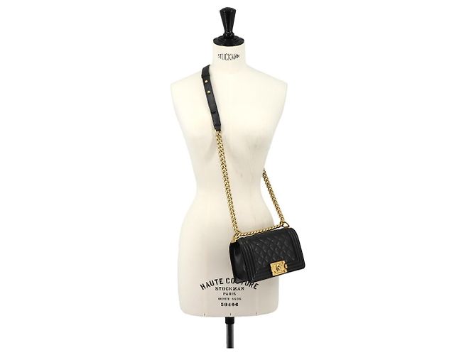 Bolso de hombro Chanel Boy Small con cadena Negro - vista 10