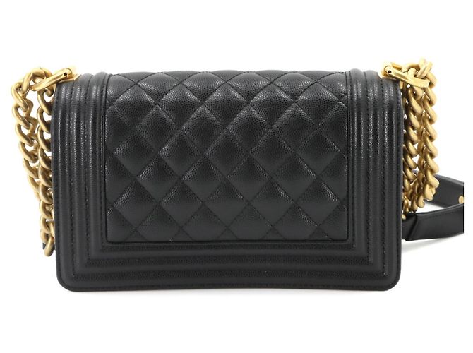 Bolso de hombro Chanel Boy Small con cadena Negro - vista 2