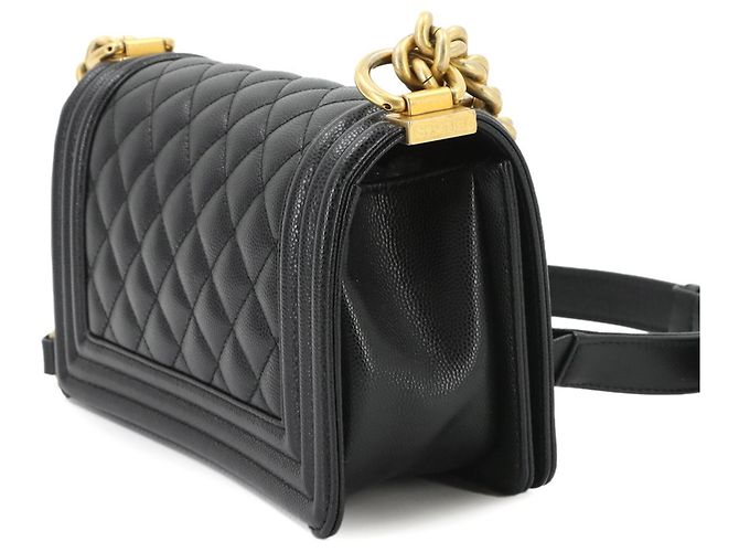 Bolso de hombro Chanel Boy Small con cadena Negro - vista 3