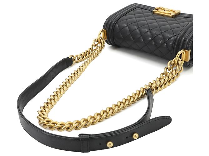 Bolso de hombro Chanel Boy Small con cadena Negro - vista 5