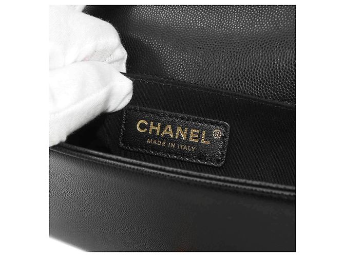 Bolso de hombro Chanel Boy Small con cadena Negro - vista 8