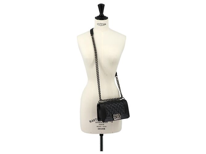 Chanel Boy Small Schultertasche mit Kette Schwarz - Ansicht 10