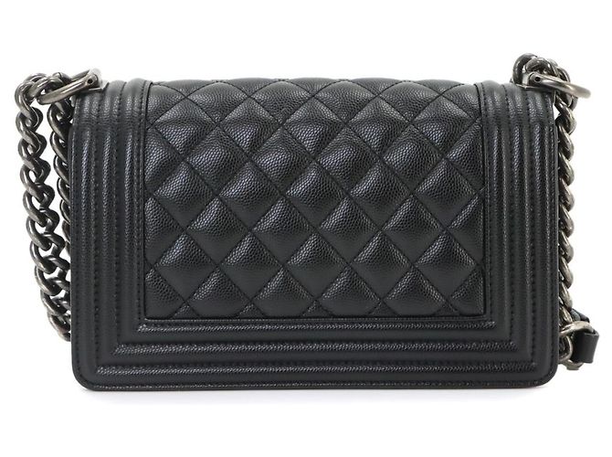 Chanel Boy Small Schultertasche mit Kette Schwarz - Ansicht 3