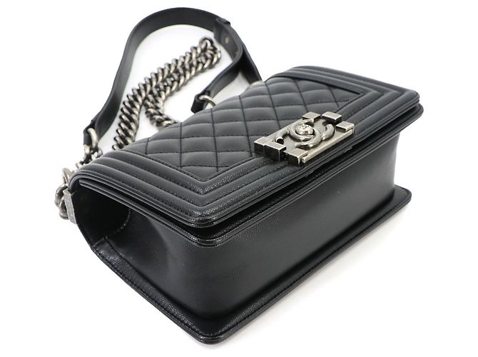 Chanel Boy Small Schultertasche mit Kette Schwarz - Ansicht 5