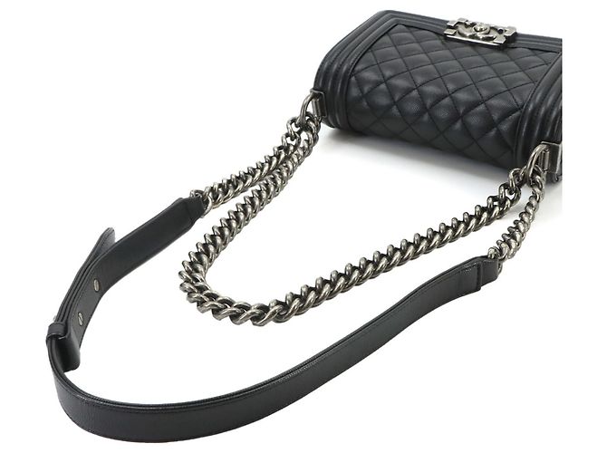 Chanel Boy Small Schultertasche mit Kette Schwarz - Ansicht 6
