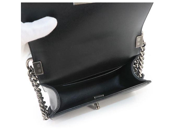 Chanel Boy Small Schultertasche mit Kette Schwarz - Ansicht 8