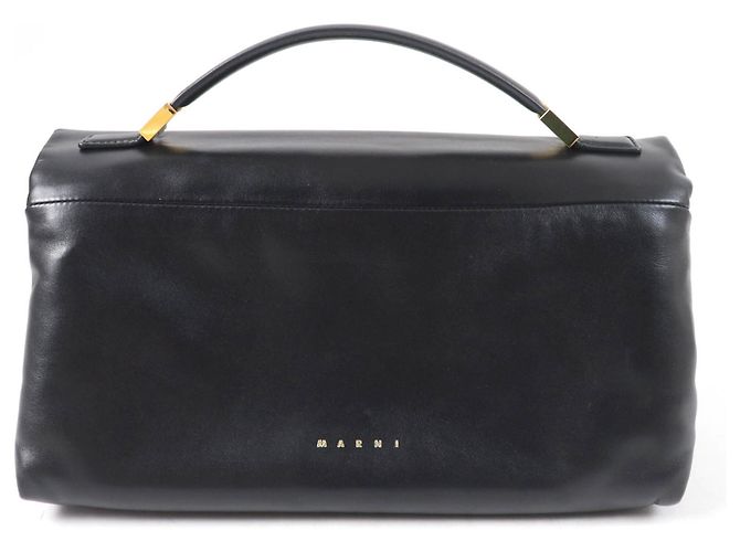 Borsa a tracolla Marni in pelle nera Nero - vista 3