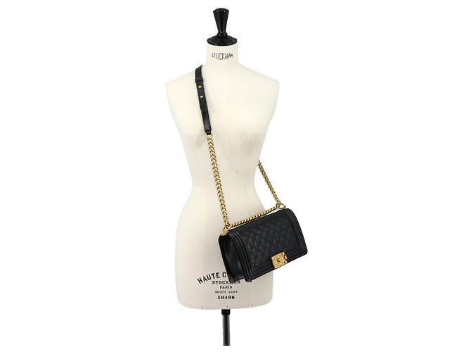 Chanel Boy Chain Schultertasche Schwarz - Ansicht 10