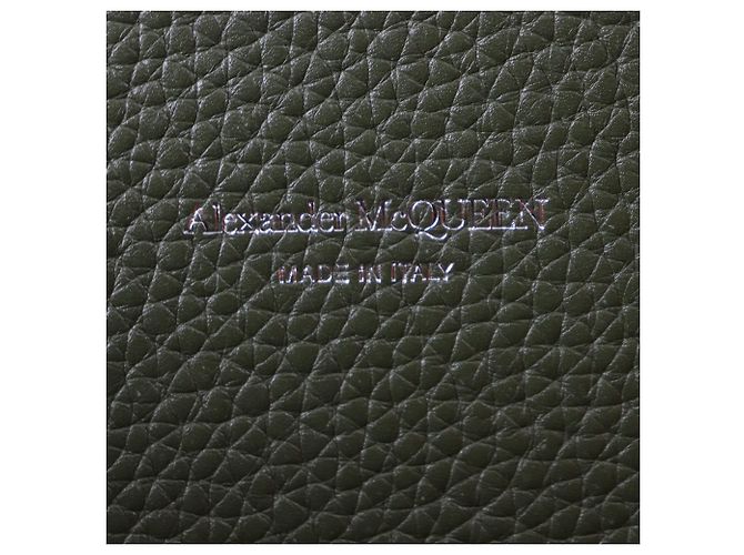 Borsa Tote Alexander McQueen in pelle di vitello kaki Cachi - vista 10