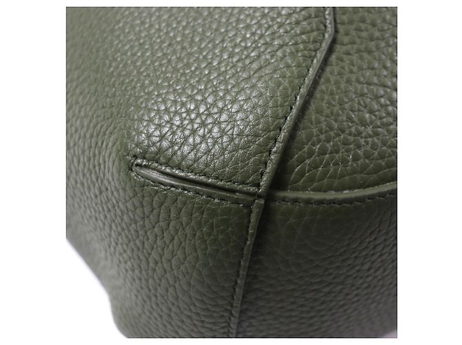 Borsa Tote Alexander McQueen in pelle di vitello kaki Cachi - vista 5
