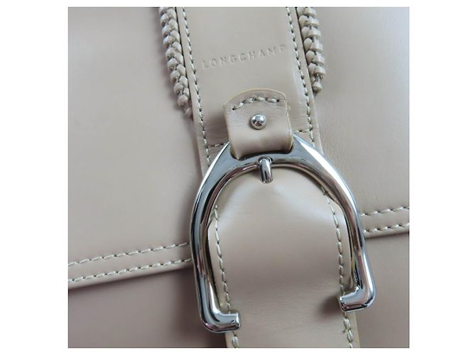 Borsa a mano in pelle Longchamp Amazone Chain Marrone - vista 10