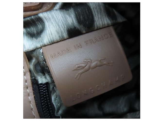 Borsa a mano in pelle Longchamp Amazone Chain Marrone - vista 13