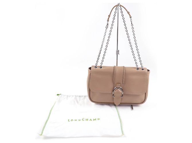 Borsa a mano in pelle Longchamp Amazone Chain Marrone - vista 2