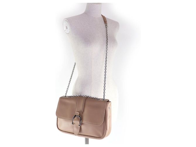 Borsa a mano in pelle Longchamp Amazone Chain Marrone - vista 8