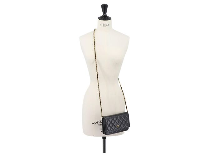 Cartera de cadena clásica Chanel Matelassé Negro - vista 10
