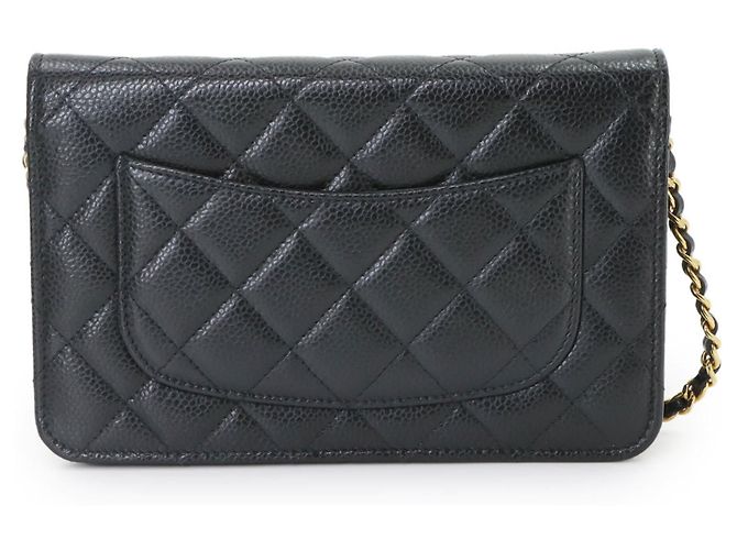 Cartera de cadena clásica Chanel Matelassé Negro - vista 3