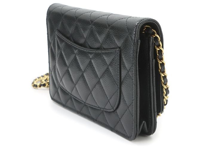Cartera de cadena clásica Chanel Matelassé Negro - vista 4
