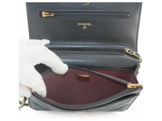 Cartera de cadena clásica Chanel Matelassé Negro - vista 8