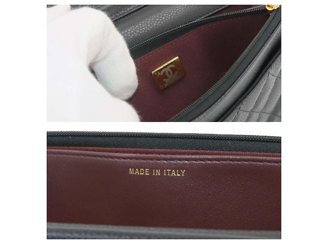 Cartera de cadena clásica Chanel Matelassé Negro - vista 9
