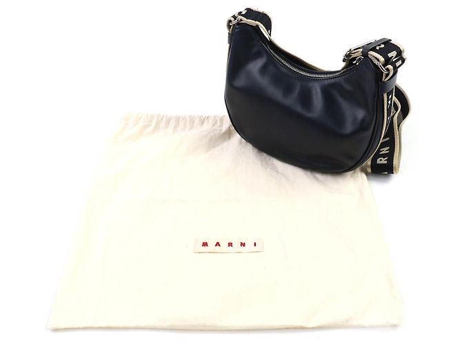 Borsa a tracolla Marni in pelle nera Nero - vista 2