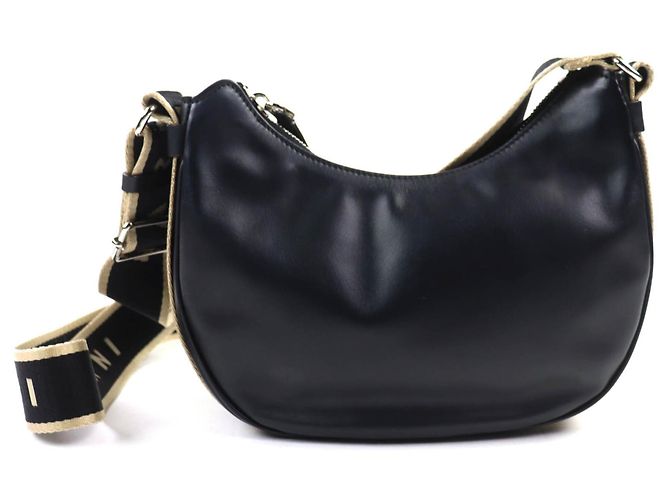 Borsa a tracolla Marni in pelle nera Nero - vista 3