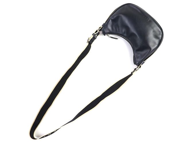 Borsa a tracolla Marni in pelle nera Nero - vista 7