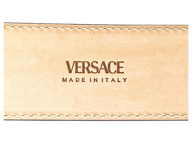 Versace Ledergürtel mit Medusa-Schnalle Roh - Ansicht 10