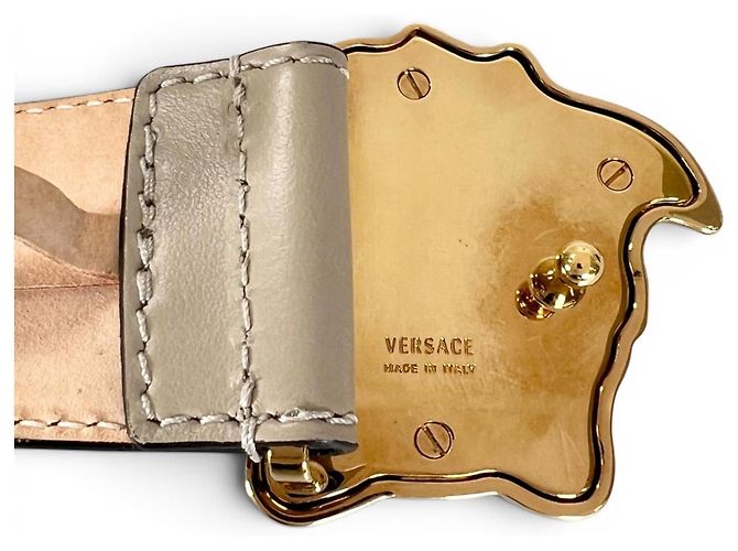 Versace Ledergürtel mit Medusa-Schnalle Roh - Ansicht 6