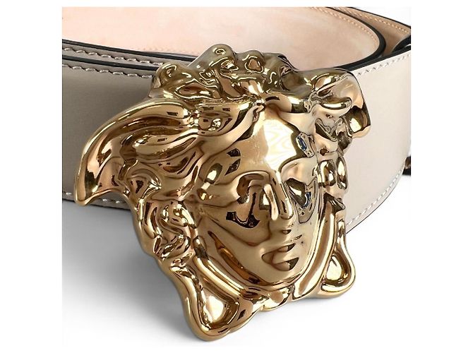 Versace Ledergürtel mit Medusa-Schnalle Roh - Ansicht 9