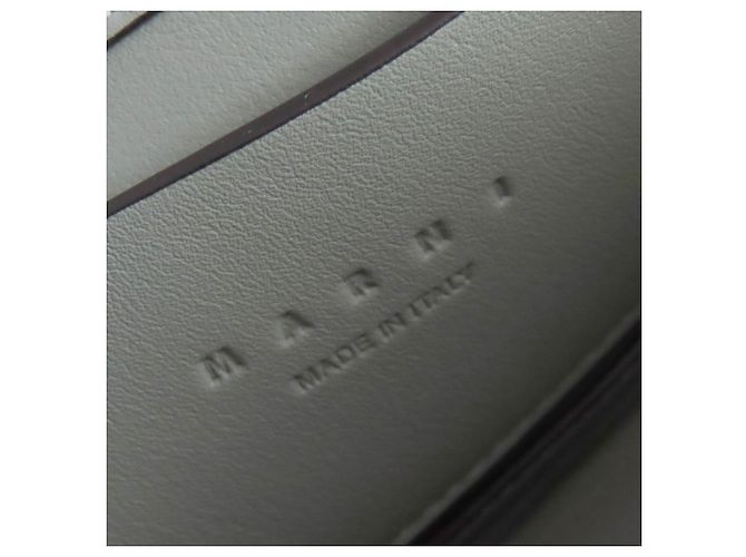 Marni Mini Borsa a Tracolla in Pelle Verde - vista 12