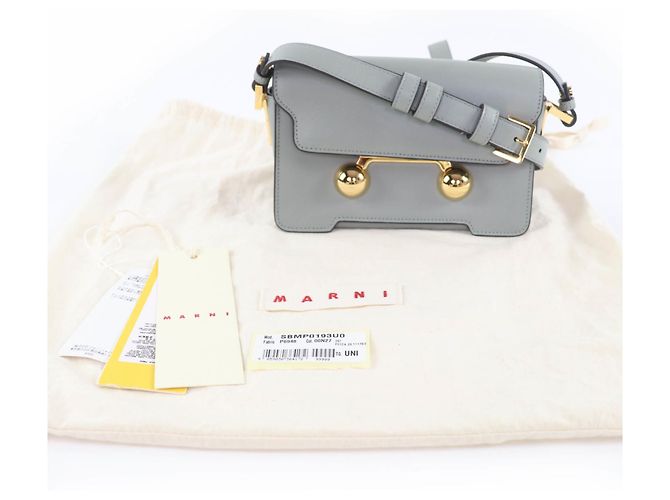 Marni Mini Borsa a Tracolla in Pelle Verde - vista 2