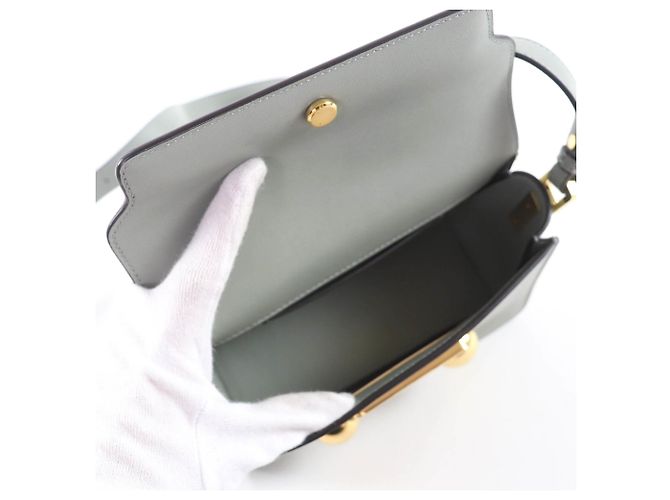 Marni Mini Borsa a Tracolla in Pelle Verde - vista 8