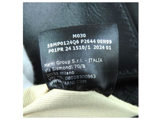 Marni SBMP0124Q6 Borsa a tracolla Trunk Soft EW in pelle Nero - vista 15