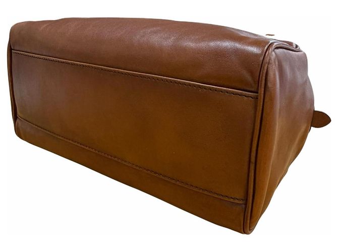 Borsa Miu Miu con manico superiore in pelle antique e logo Marrone - vista 4