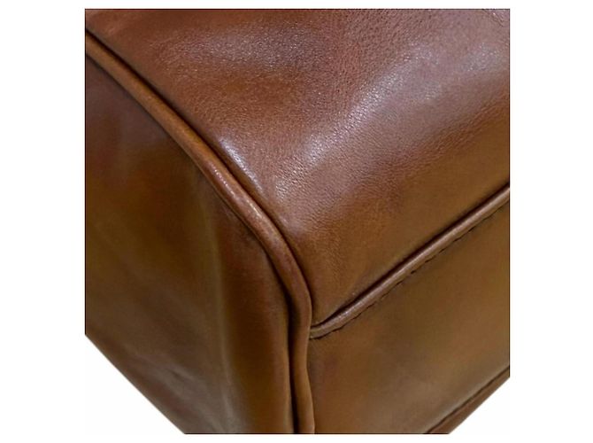 Borsa Miu Miu con manico superiore in pelle antique e logo Marrone - vista 5