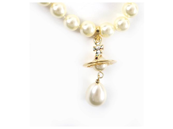Collana Choker Vivienne Westwood Gold Orb D'oro - vista 3